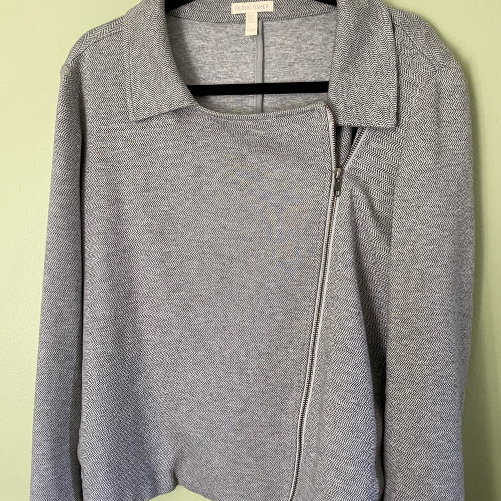 Eileen Fisher Organic Cotton Moto Jacket
